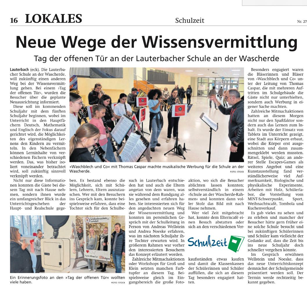 Artikel aus dem "Lauterbacher Anzeiger" vom 26.11.2024